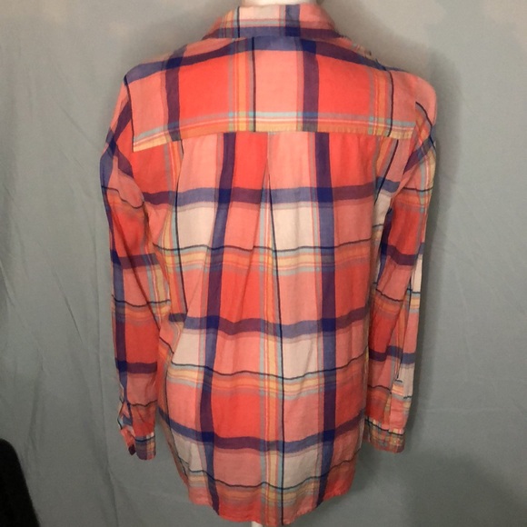 Old Navy The Classic Shirt Button Down Plaid Women’s Size Large EUC - Picture 5 of 7